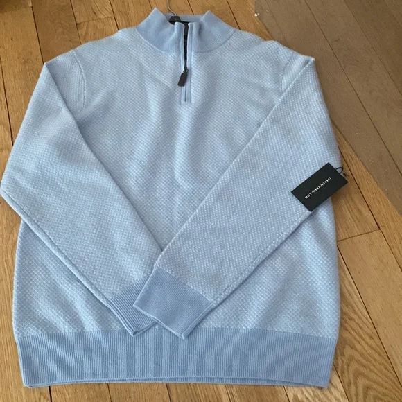 Isaac Mozrani New York 💯 % 2-Play Cashmere men Quarter zip sweeter high rated